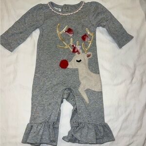 EUC Mud Pie Christmas onesie, 0-3m